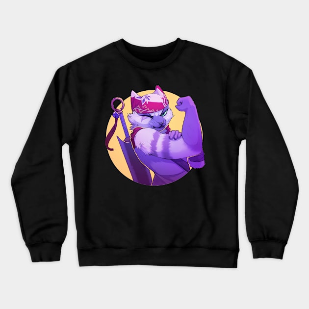 Meowscular Chef Crewneck Sweatshirt by Grimmla